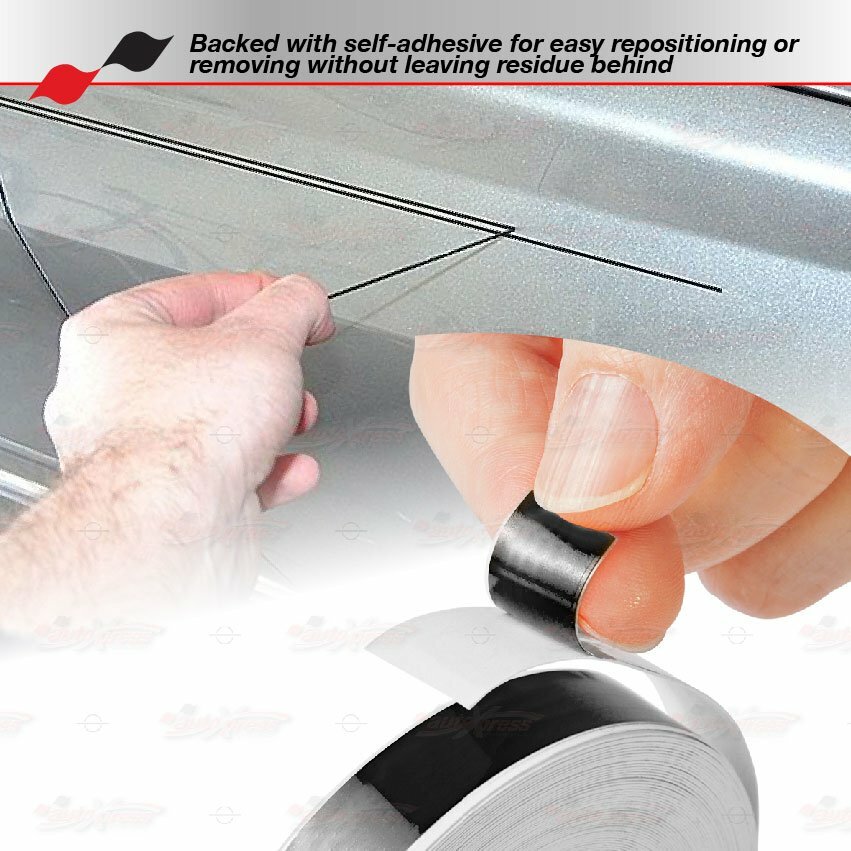 1/2" Roll Vinyl Pinstriping Pin Stripe Solid Line Car Tape Decal Stickers 12mm