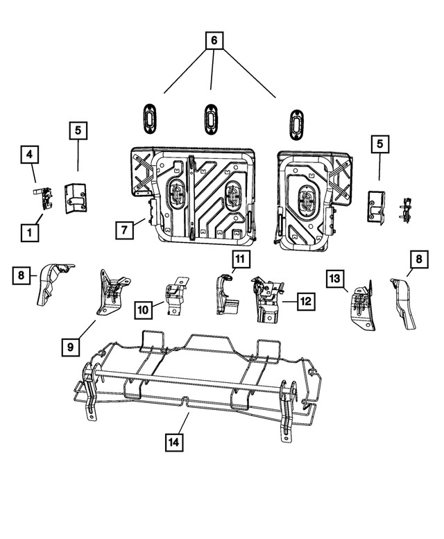 Genuine Mopar Bracket Center 68001654aa
