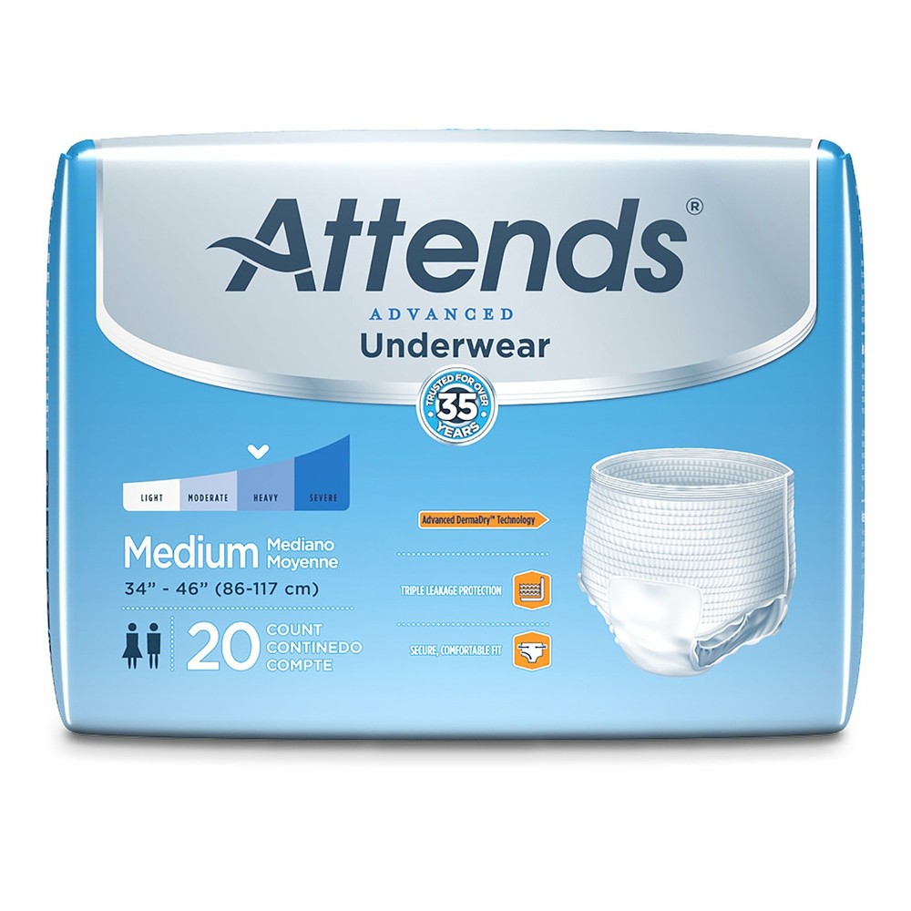 Attends Disposable Underwear Medium Heavy 20 Ct