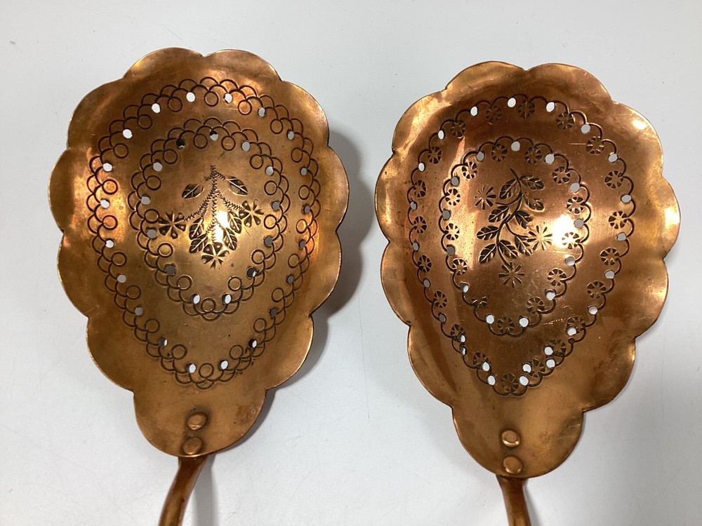 Anitque Russian Ukraine Copper Serving Spoon