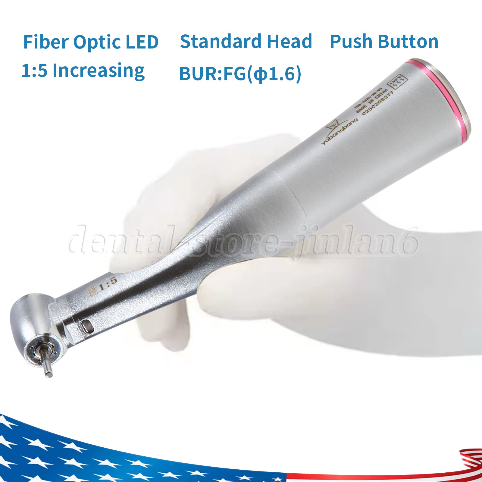 NSK Style Dental Brushless LED Electric Micro Motor 1:1 1:5 1:4.2 Handpiece USA