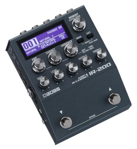 BOSS IR-200 Amp Cabinet Processor with Extensive Preamp Models and Diverse