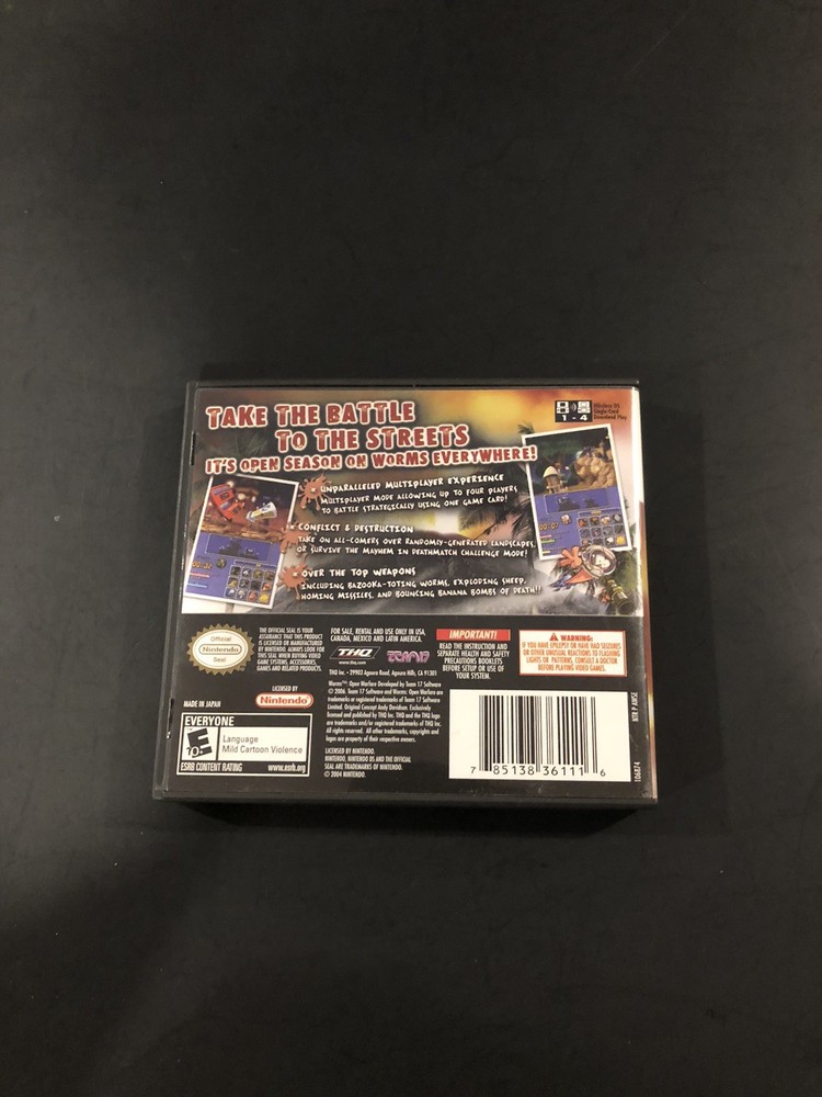 worms open warfare ds case only