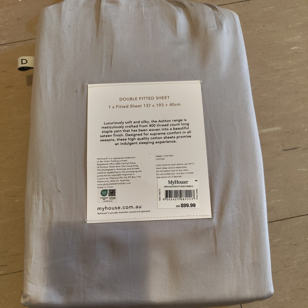 MYHOUSE double bed fitted sheet NEW