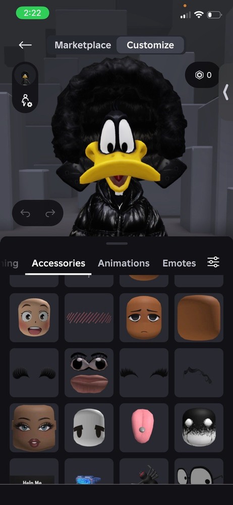 Customizable Duck Avatar Game Asset with Accessories and Animations