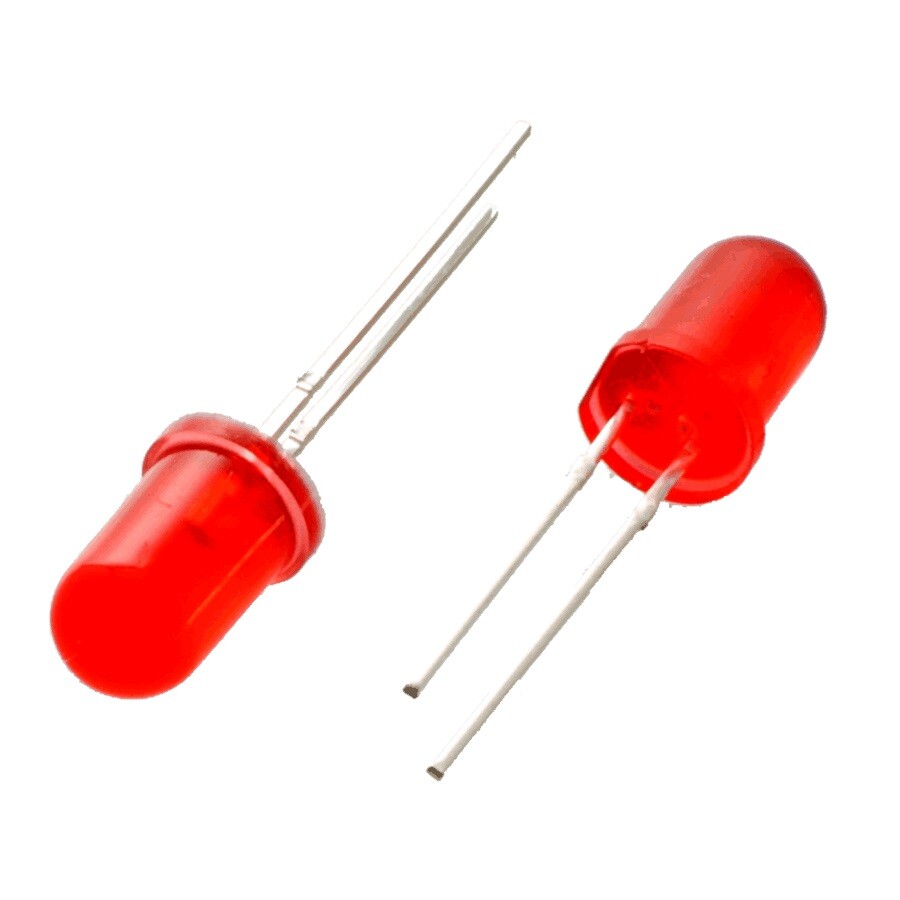 1000-Pack Lot LED Red Wide Angle Diffused Bright Round Top Tip PCB 5mm Wholesale