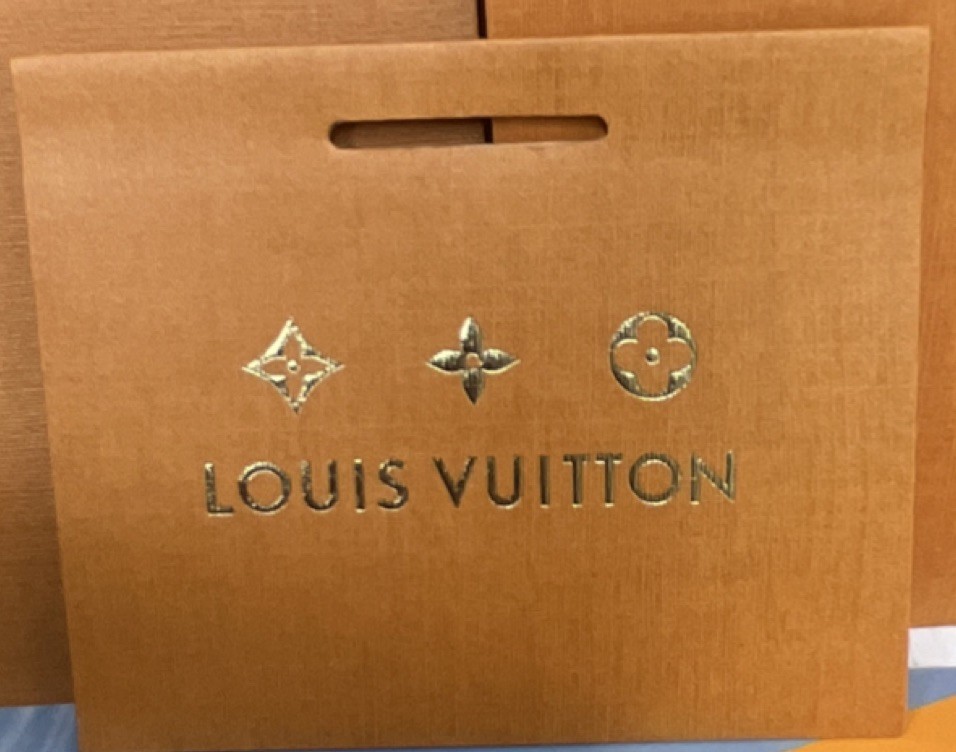 Louis Vuitton Empty Gift Box Set Orange Cardboard authentic Designer Pieces