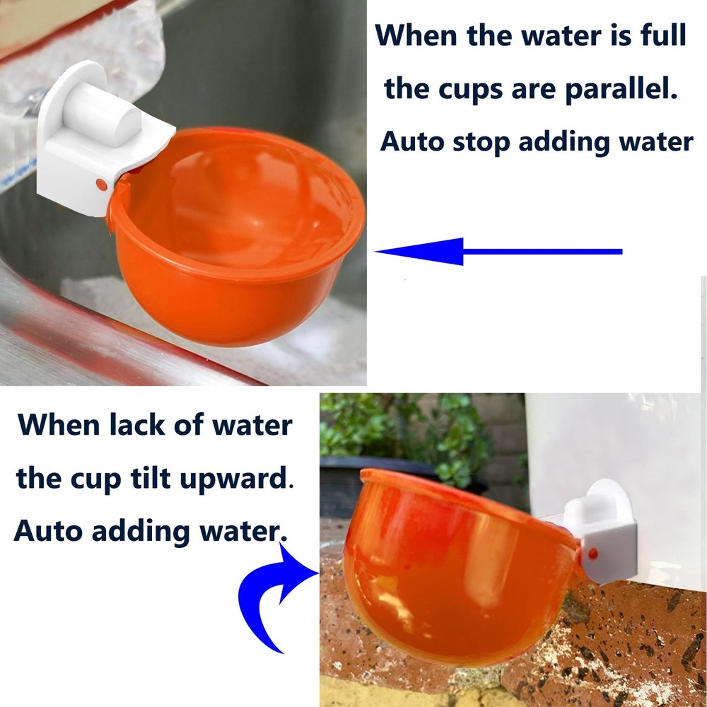 8pcs Large Automatic Chicken Waterer Cups | Chicken Water Feeder Suitable for...