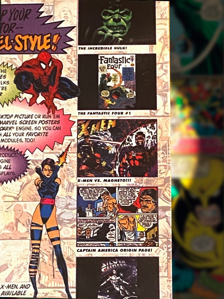 MARVEL DESKTOP ART and STILL IMAGE SCREEN SAVER Macintosh Software