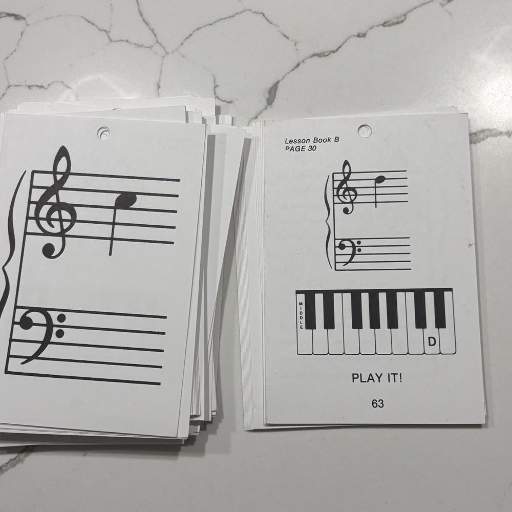 Alfred's Basic Piano Prep Course: Flash Cards Levels A & B Open Package EUC!
