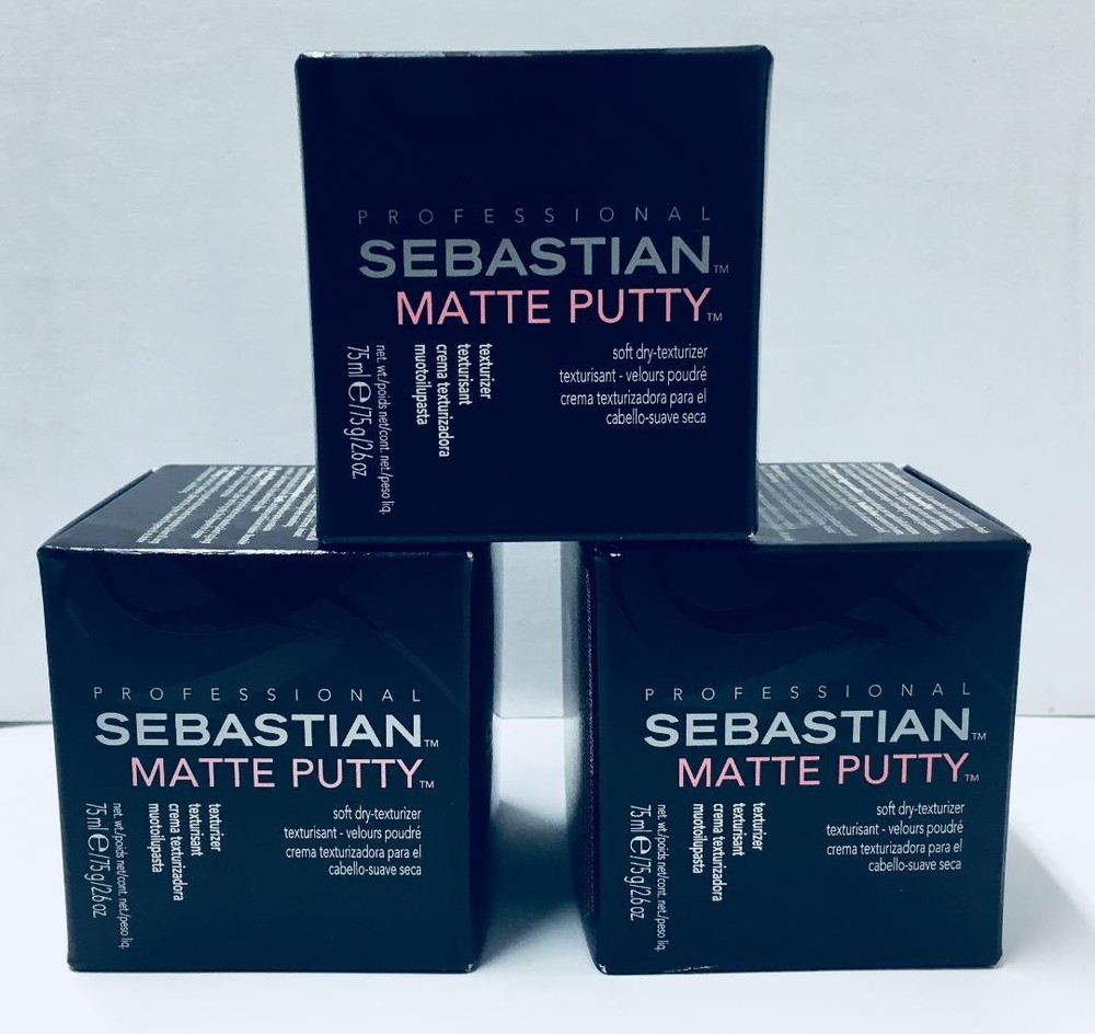 Sebastian Matte Putty Soft Dry-Texturizer - 3 Pack (2.6 oz each)
