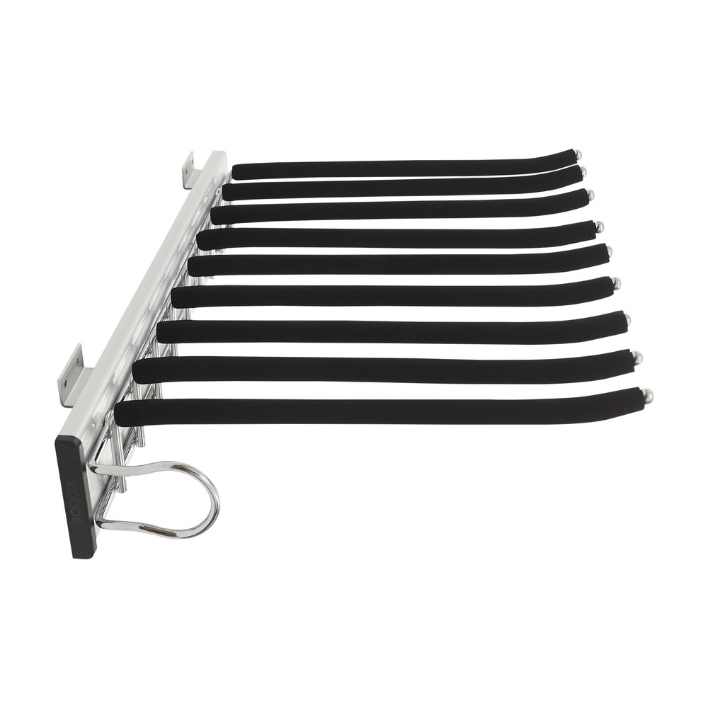 Durable Wall-Mounted Trouser Rack with Smooth Round Balls and Handle