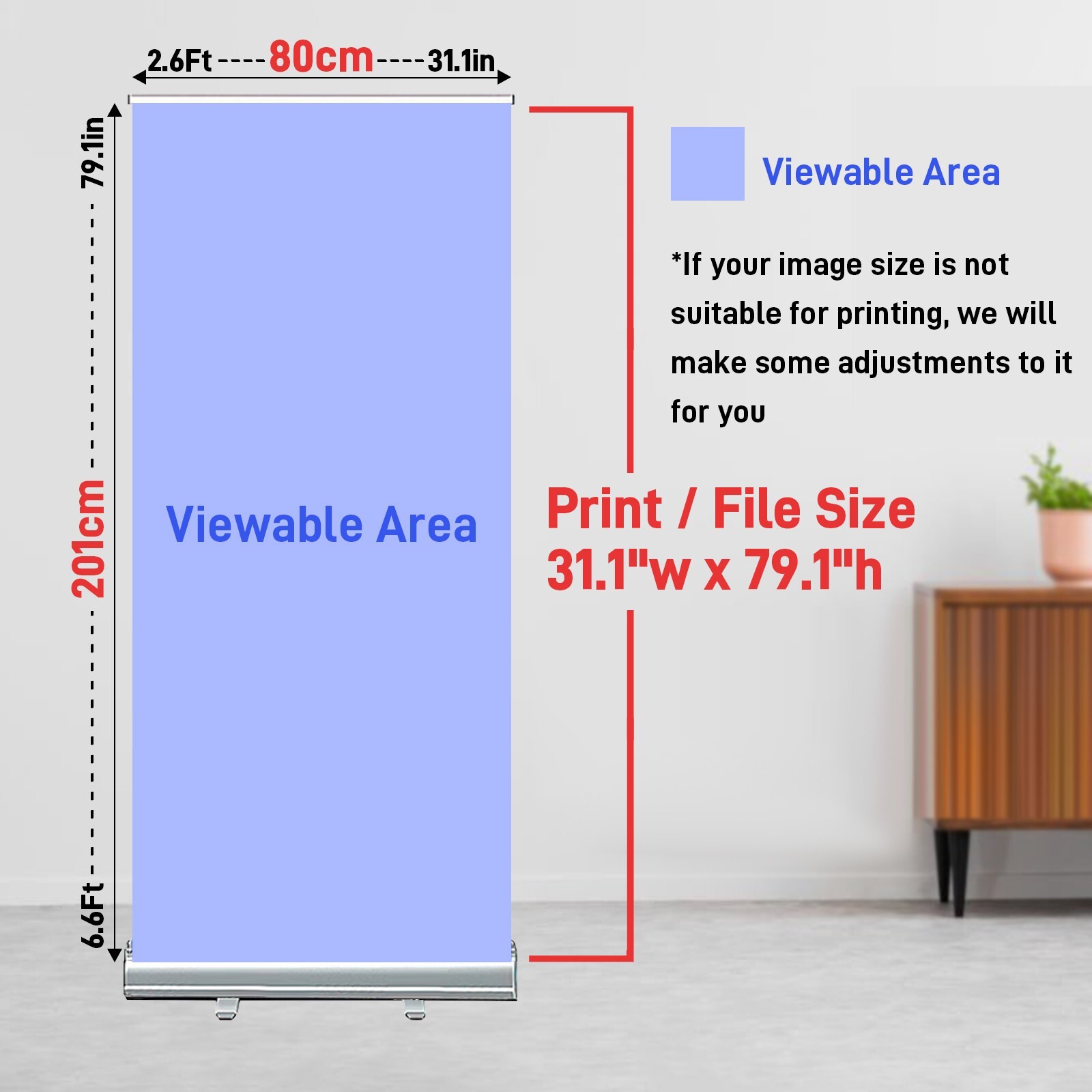 Custom Retractable Banner Stands for Business 31.5*80IN-Personalized Banner