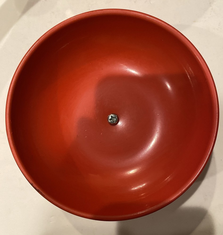 Enamelware Pan With Lid Solid RED Enamel Medium Pot Farmhouse 6.5” Diameter