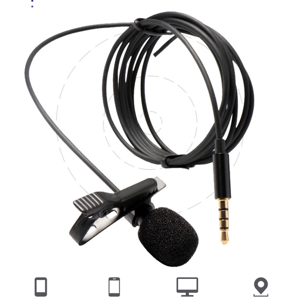 Lavalier Microphone Noise Reduction Omnidirectional Clip On Mic For Interview