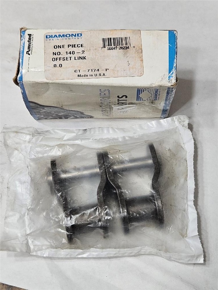 Diamond Chain 140-2 Roller Chain Double Offset Connecting Link USA