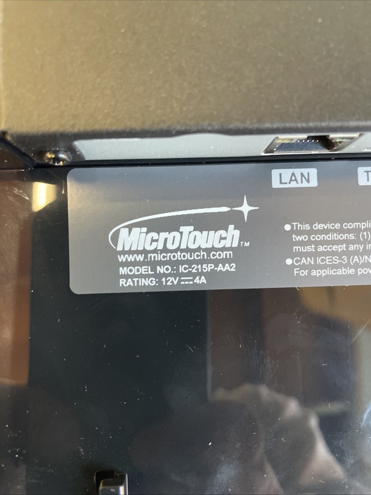 MicroTouch IC-215P-AA2 21.5” touchscreen display Android POS (For Parts)