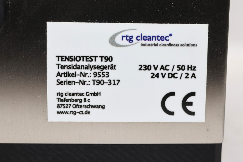 RTG CLEANTEC TENSIOTEST T90 SURFACTANT ANALYZER