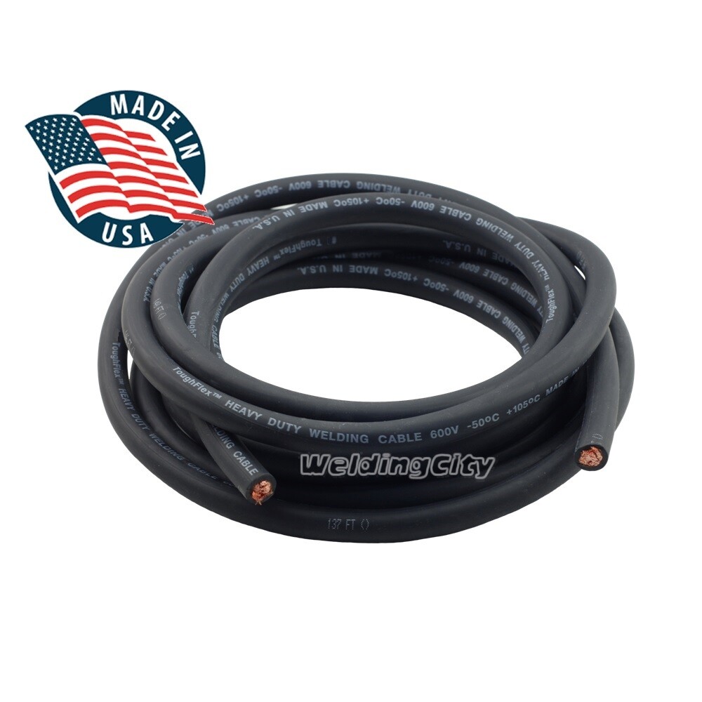 WeldingCity® 2-AWG USA-made Welding Cable Heavy Duty Flexible EPDM Cover | USA