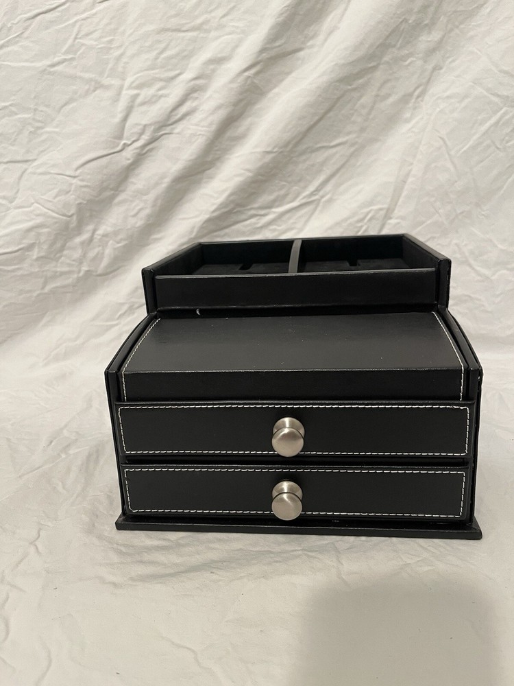 Black Multi-device Desktop Charging Station & Valet/Organizer