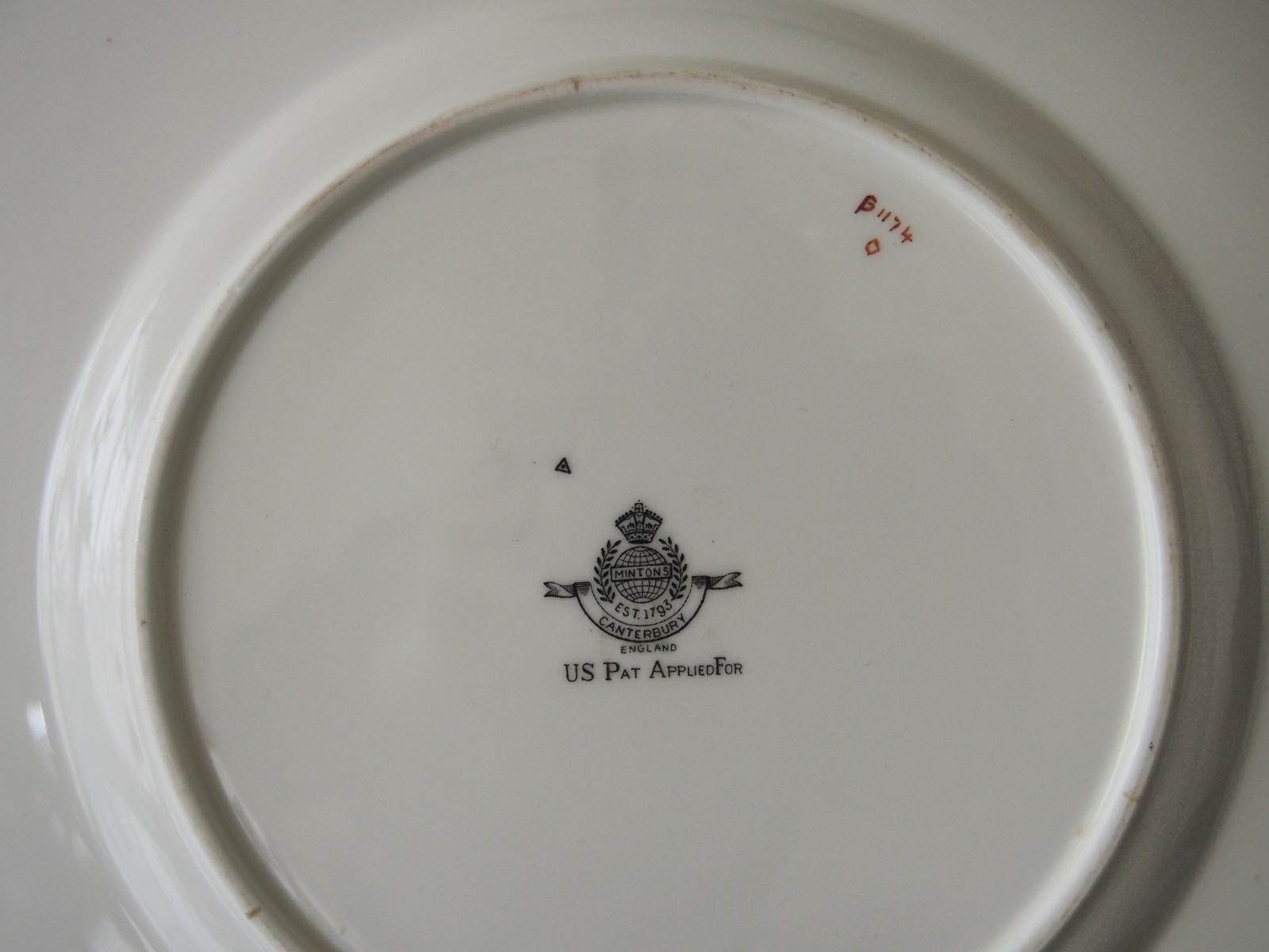 MINTON Antique Sterling Silver Rim Hand Painted Porcelain Plate