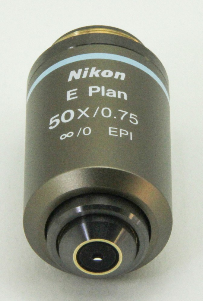 10779 NIKON EPI DRY MICROSCOPE OBJECTIVE E PLAN 50X / 0.75 WD 0.48