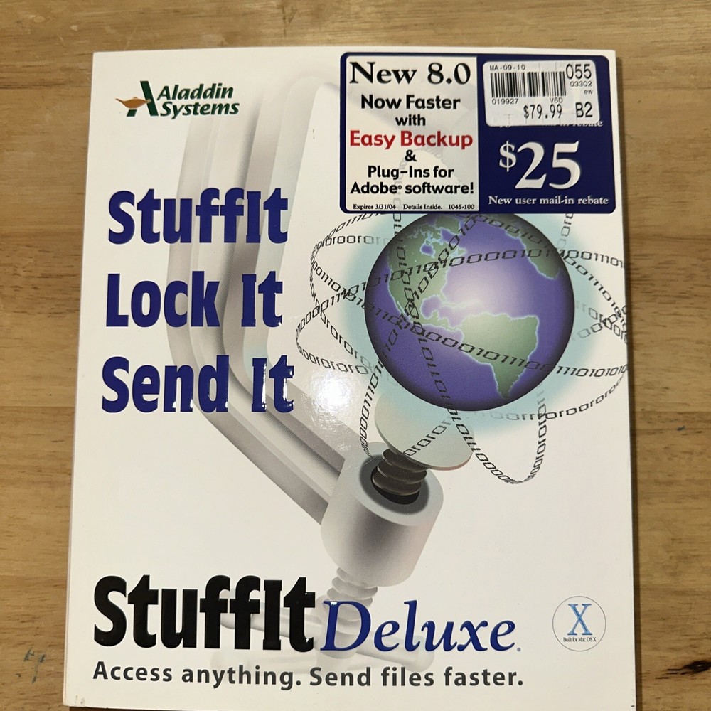 StuffIt Deluxe 8.0 Aladdin Systems Compression Solution For Macintosh  Mac
