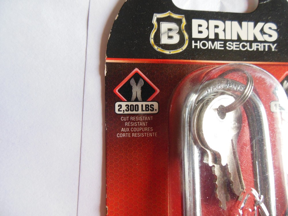 Brinks* High Security * Keyed Padlock* Long Shackle *FREE SHIPPING