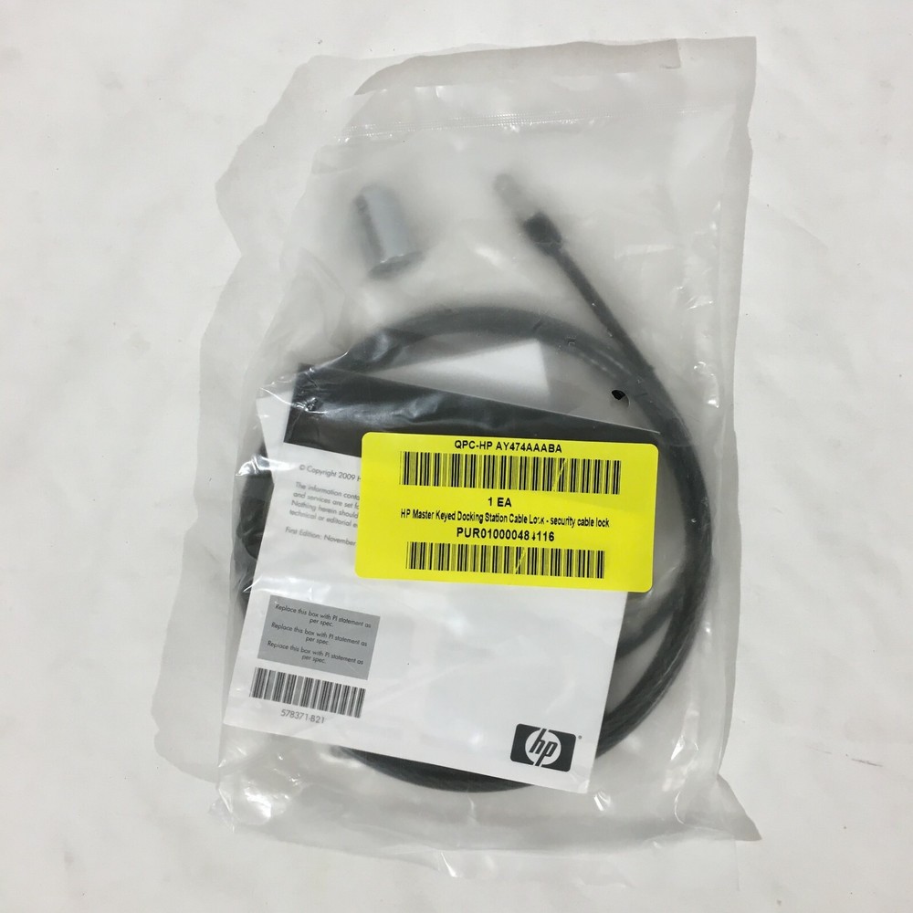 HP Master Keyed Docking Lock AY474AA#ABA Keys & Lock - New, Sealed