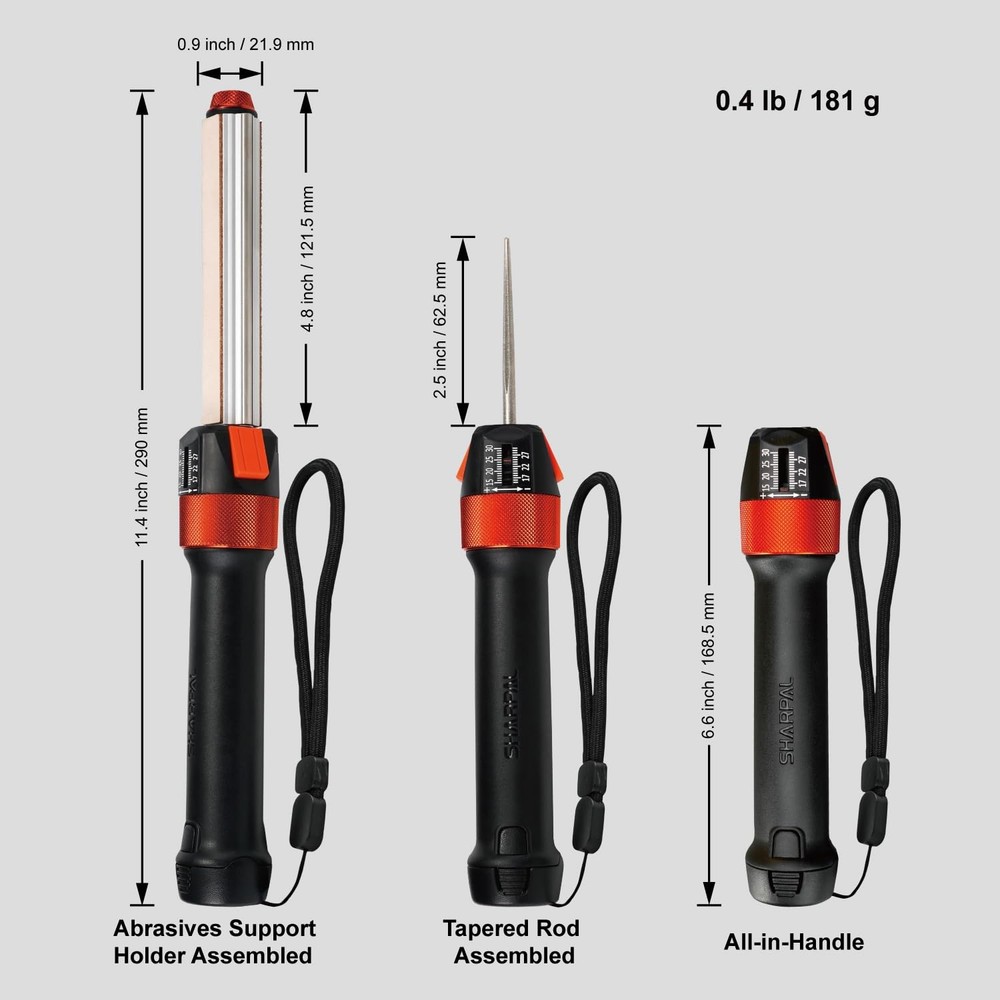 SHARPAL 210N TRANSFOROD 11-In-1 Adjustable Angle Compact, Black and orange