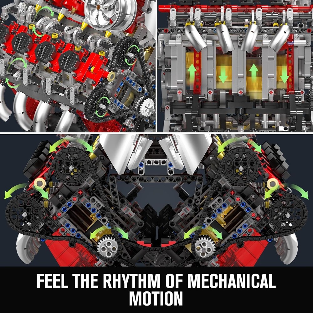 10130 V8 Engine Model kit That Runs - Build Your Own STEM V8 Model Engine for