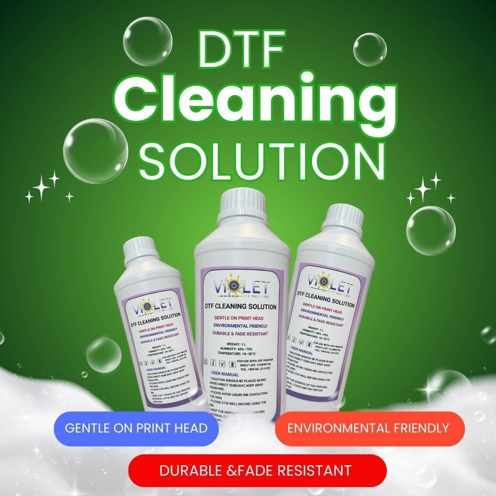 Improved DTF Cleaning Solution 1000ML - Restore Print Performance Effortlessly