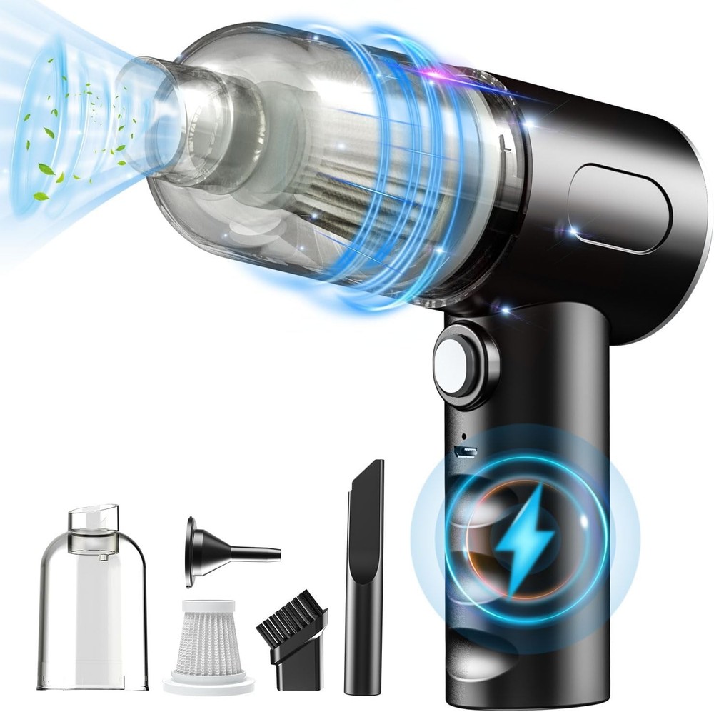 Cordless Compressed Air Duster with Interchangeable Nozzles for All Surfaces