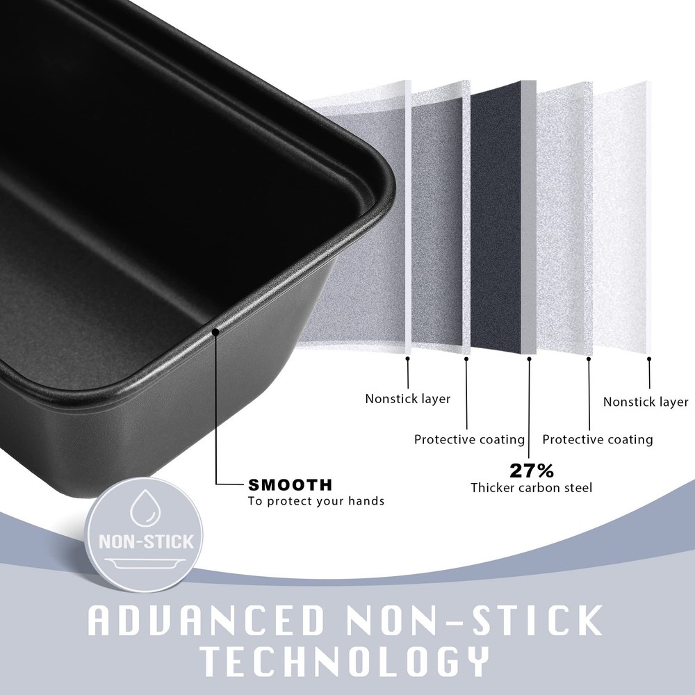 Small Loaf Tin for Baking, Bread Pan Non-Stick Loaf Pans Rectangular Bakeware