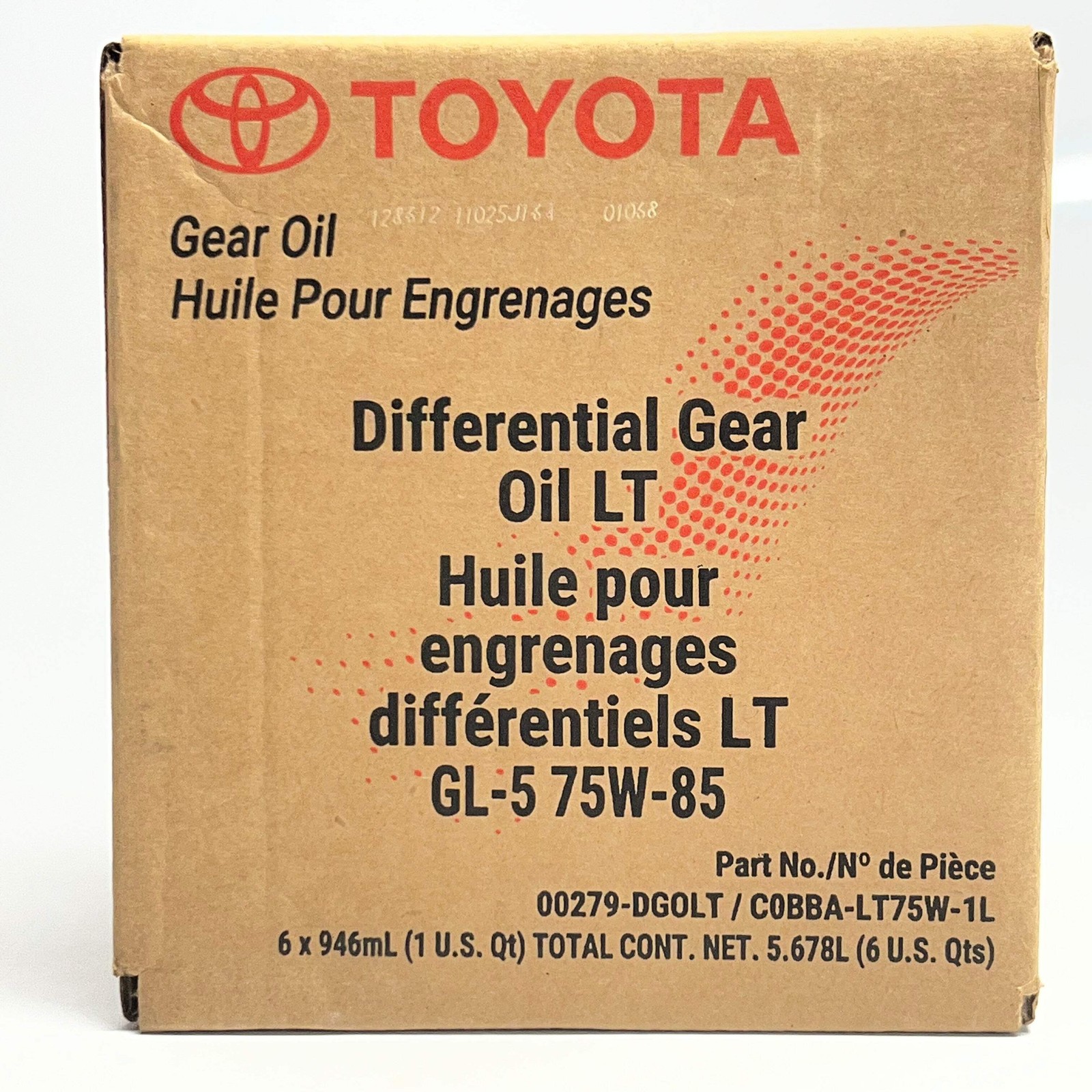 TOYOTA (6 PACK) Differential Gear Oil LT SAE 75W-85 1 qt. 128612