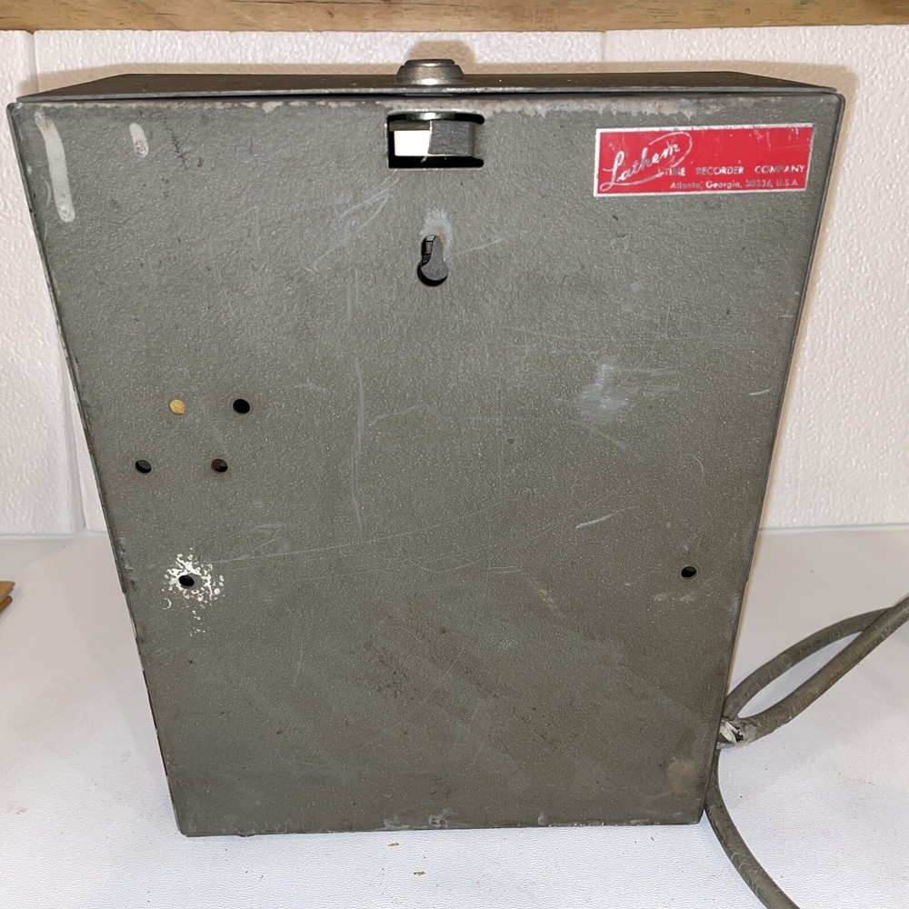 Vintage LATHEM Time Clock Recorder Punch - no key