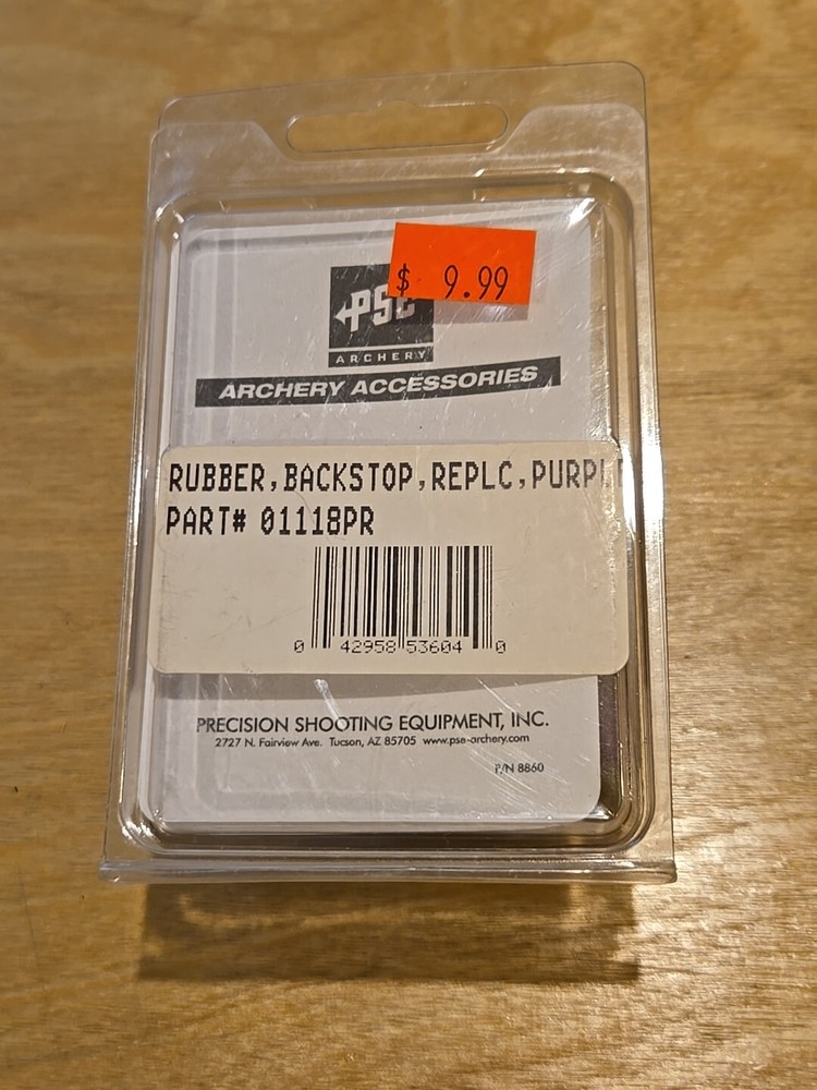 NEW PSE ARCHERY PURPLE COLORED RUBBER BACKSTOP FOR PSE BOW
