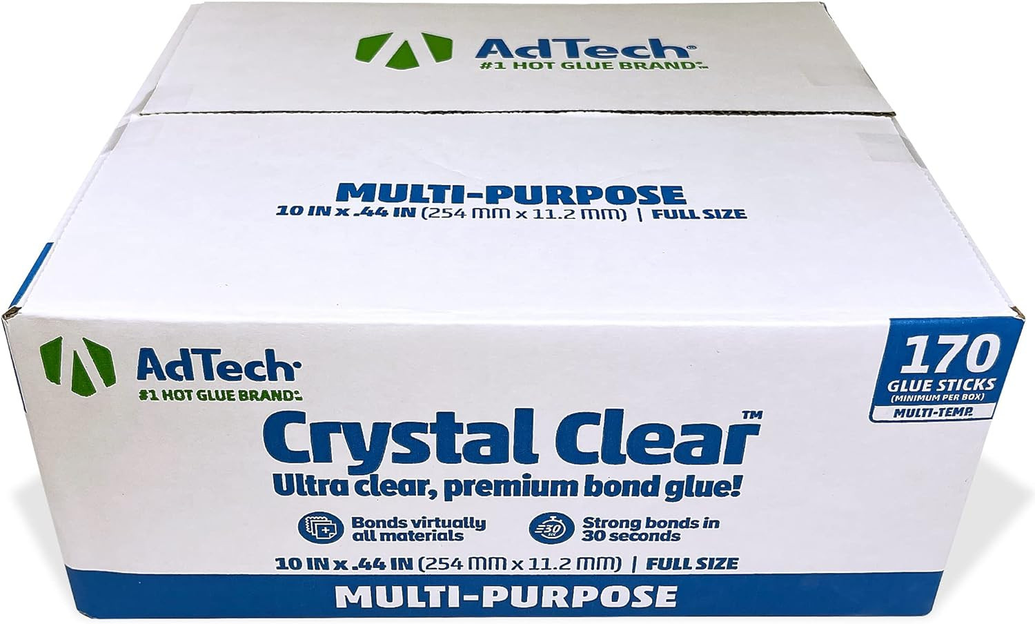 Hot Glue Sticks, 10 Inch Full Size, Clear, 170 Sticks