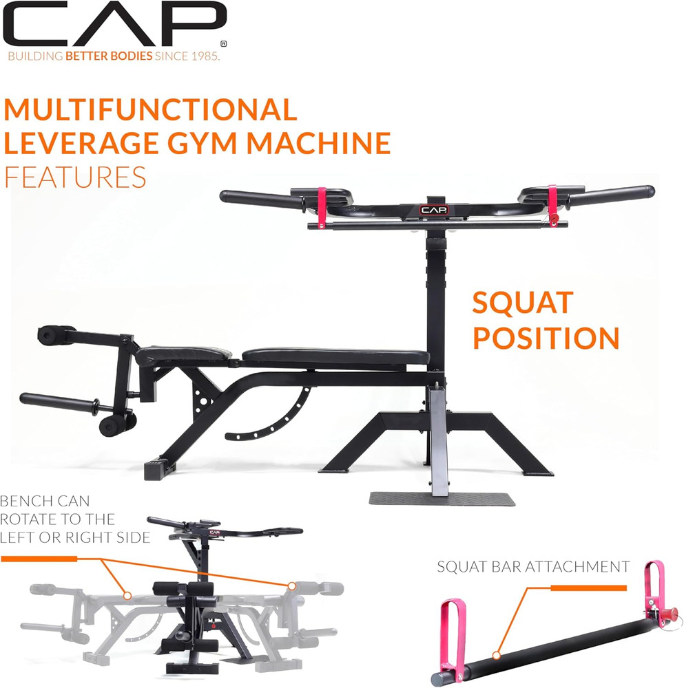 Multifunctional Leverage Gym Machine for Full-Body Strength Training