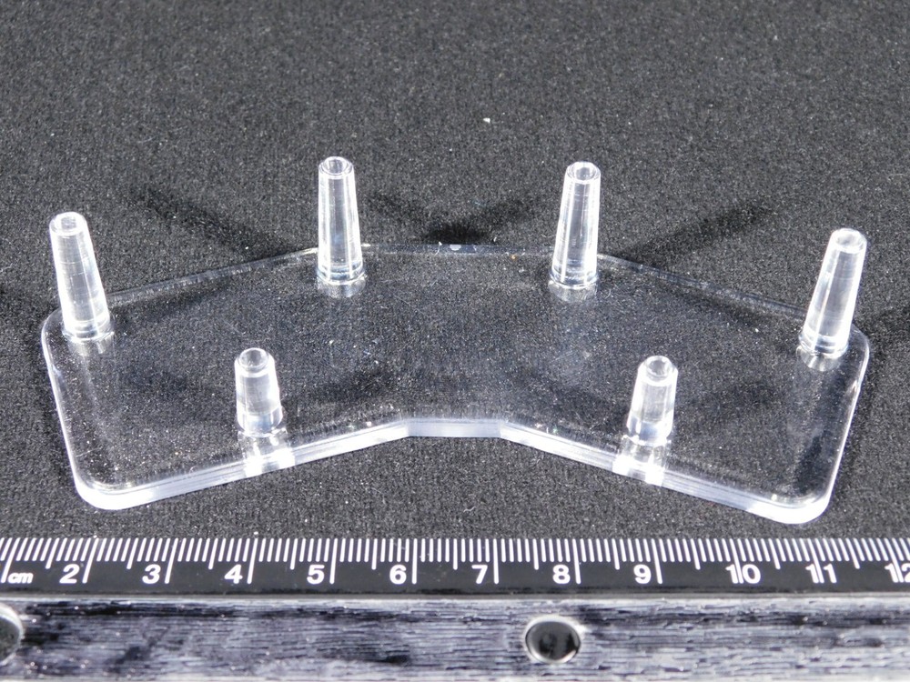 DOUBLE Three Post SPHERE Display Stand SMALL Size Clear Acrylic
