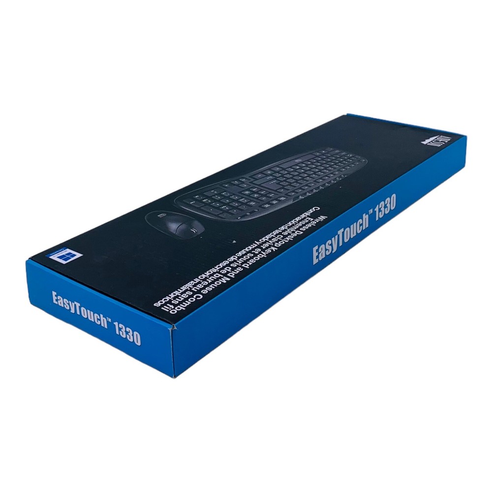 Adesso Wireless Desktop Keyboard and Mouse Combo, Black