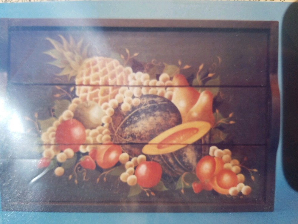JANE DILLON 1990 FRUIT TRAY PINEAPPLE MELON PAINTING PATTERN PACK 4