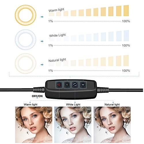 Ring Light Dimmable with 3 Light Modes & 10 Brightness Level LED Ring B(10