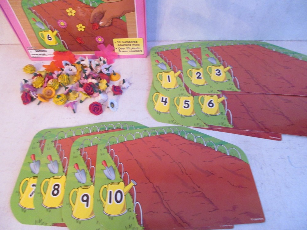 Lakeshore Flowers Counting Box Math Learning Game Toy Educational