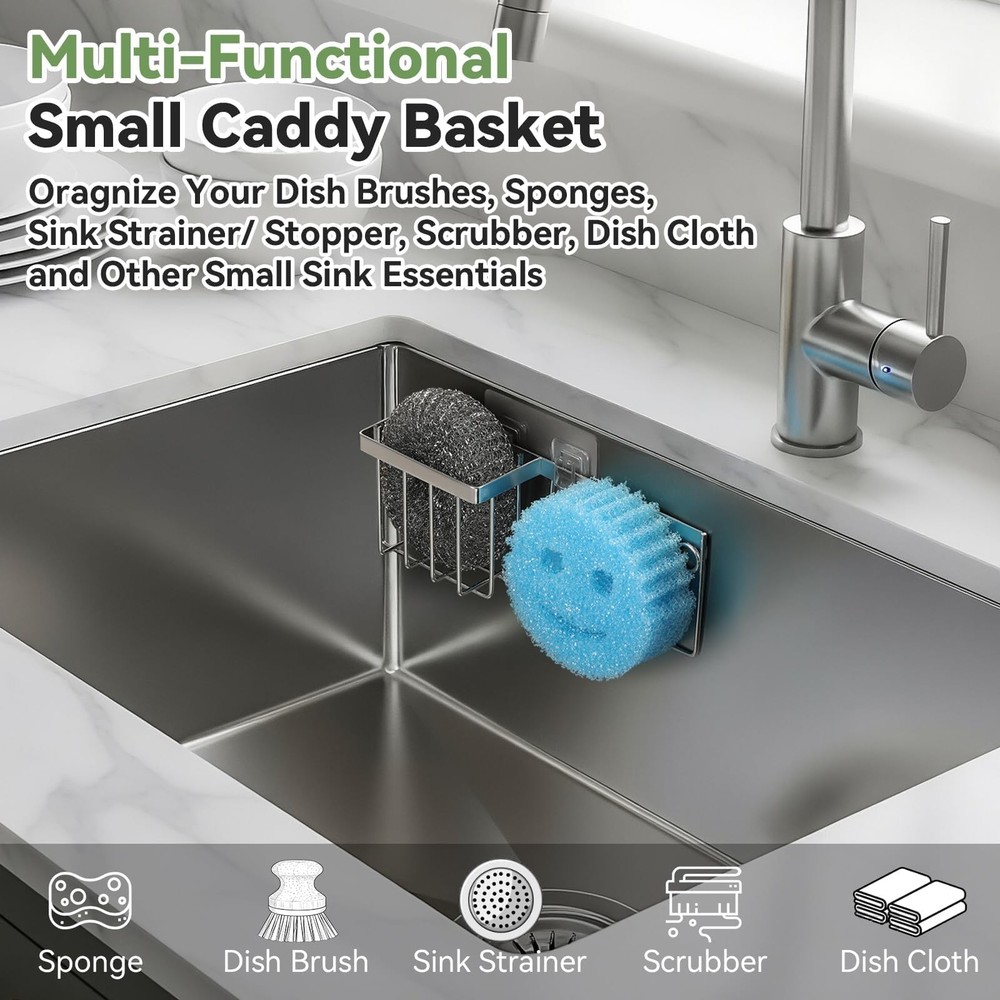 [Space Saving] Sponge Holder for Kitchen Sink Great for Scrub Daddy / Scrub