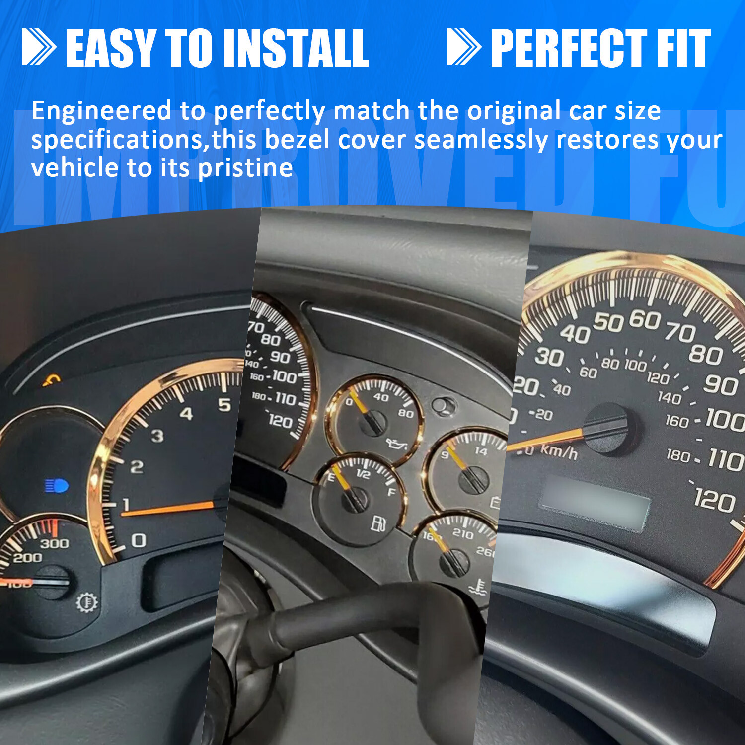 Chrome Instrument Cluster Lens Cover For Tahoe Suburban Sierra Silverado 03-2007