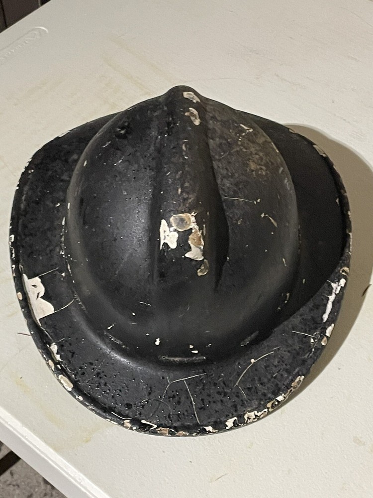 Vintage Black Fire Helmet