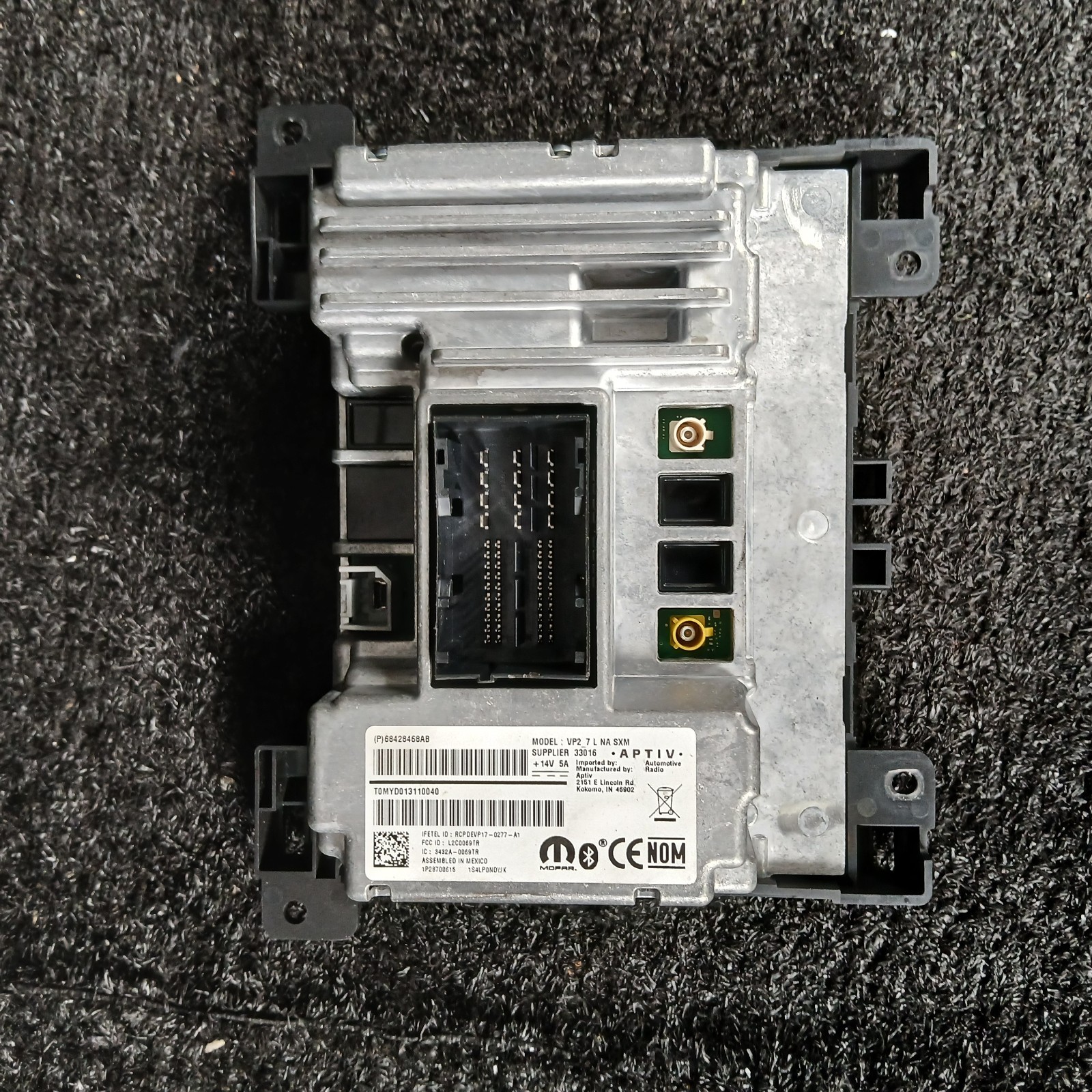 DODGE CHARGER Display and receiver 7.0" screen w/(SiriusXM) 68428468AB 18 20