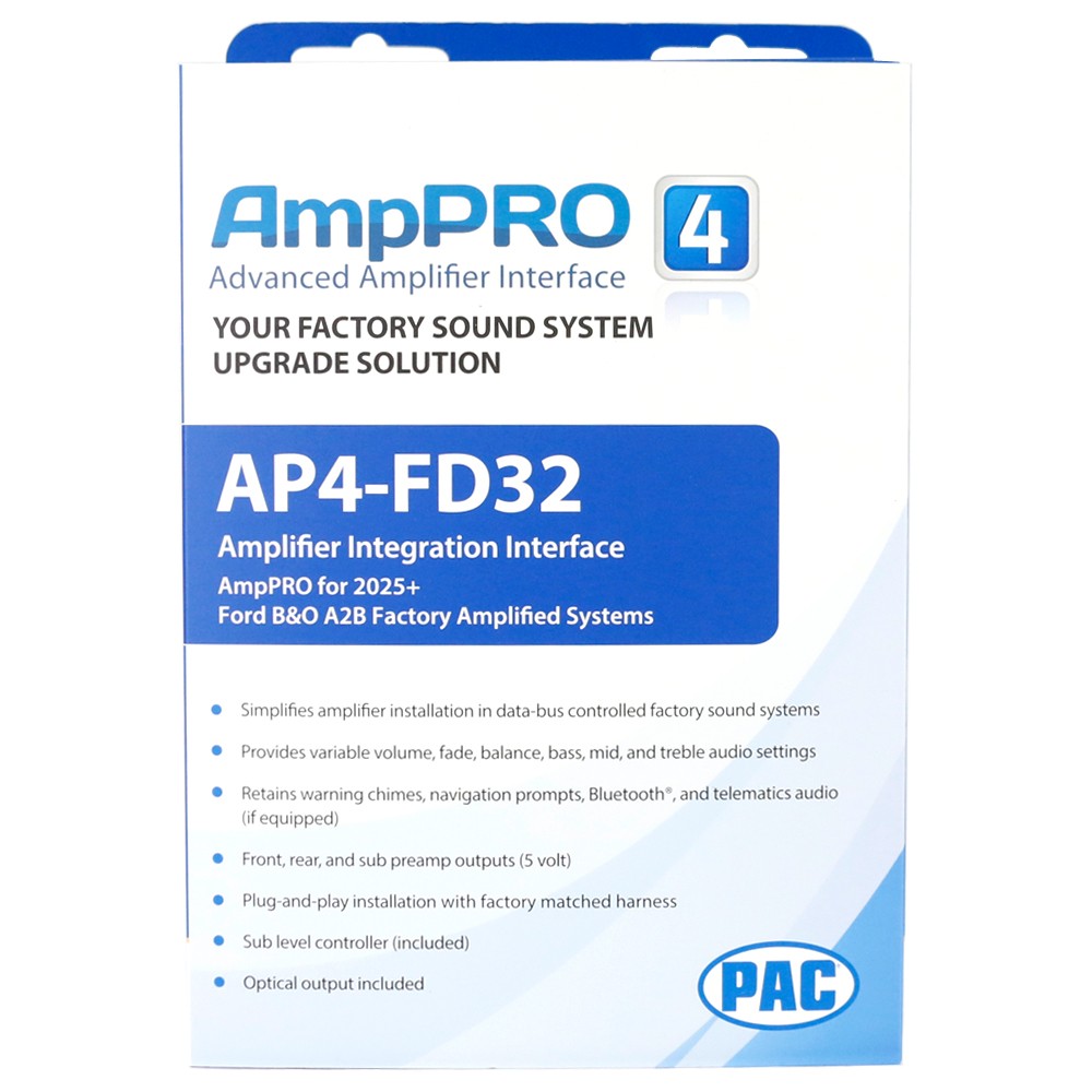 PAC AP4-FD32 Amplifier Integration Interface 2025+ Ford B&O A2B Factory Systems