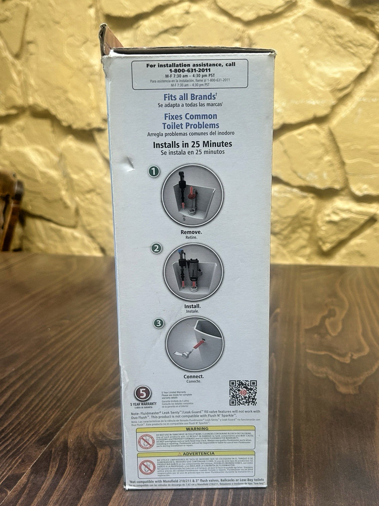 Fluidmaster 550DFRK-1 DuoFlush Fill & Dual Flush Conversion System-OPEN BOX